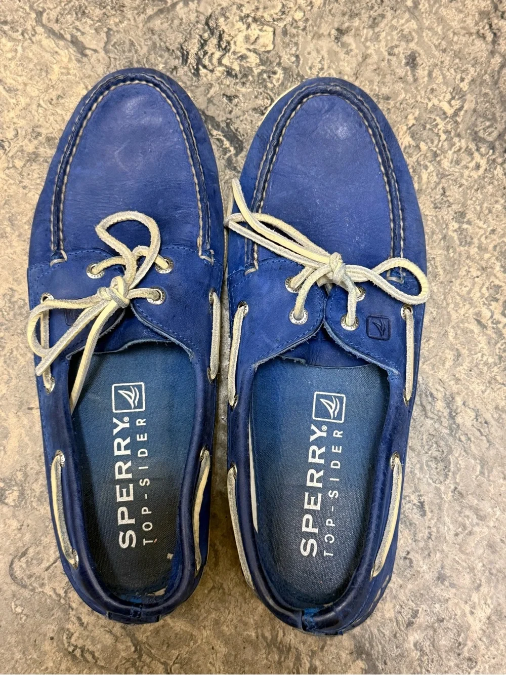 Sperry A/O 2-Eye Royal Blue Leather Boat Shoes Men’s 11⁠
